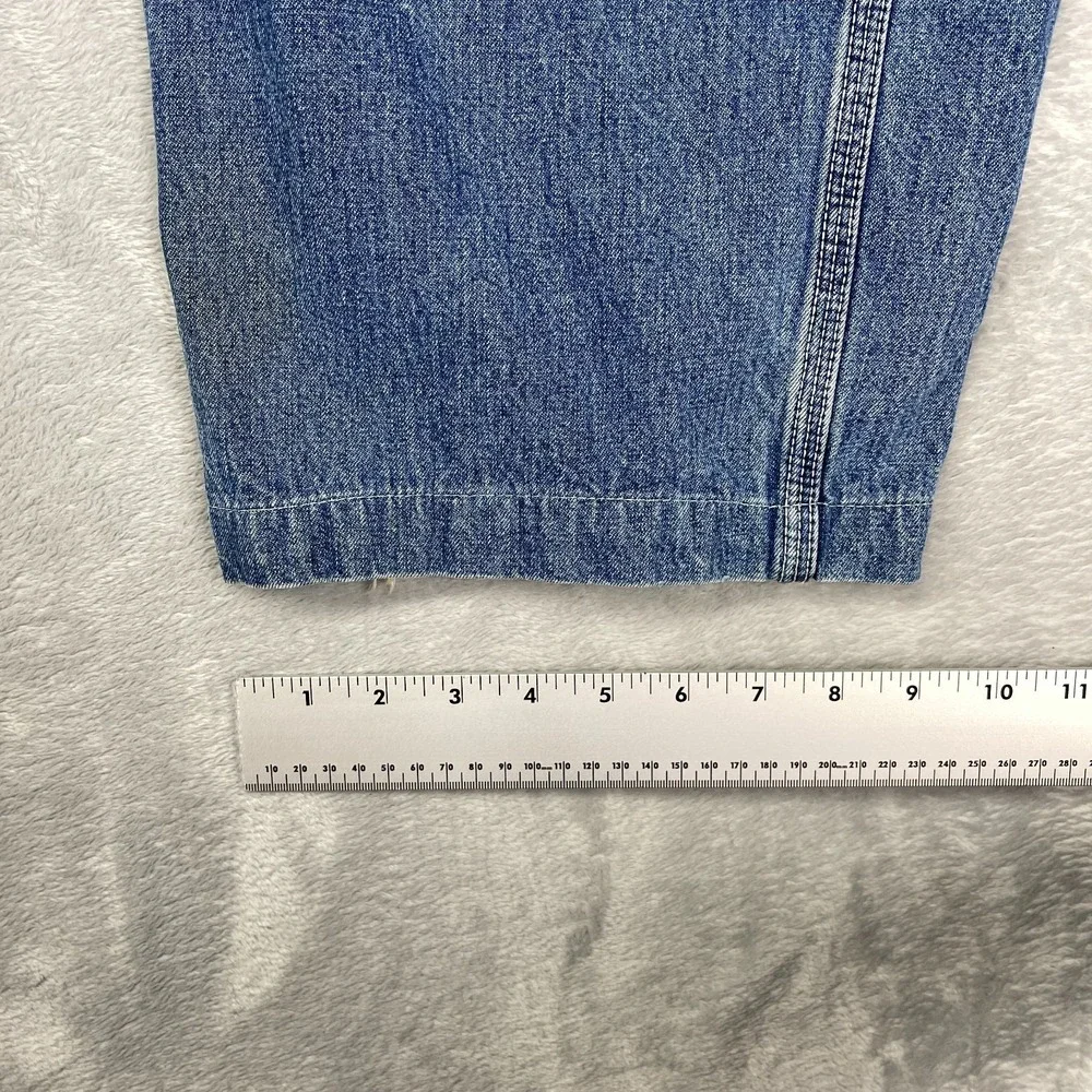 DKNY Jeans Mens 34/32 Blue‎ Denim Workwear Straight Leg Loose Carpenter Outdoor